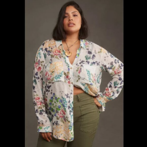 Brand New PILCRO The Romy Relaxed Buttondown Shirt - Picture 1 of 7